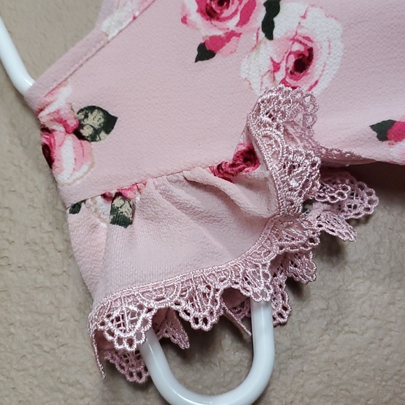 Girls pink floral Zunie dress. Size 7/8 - Picture 5 of 6